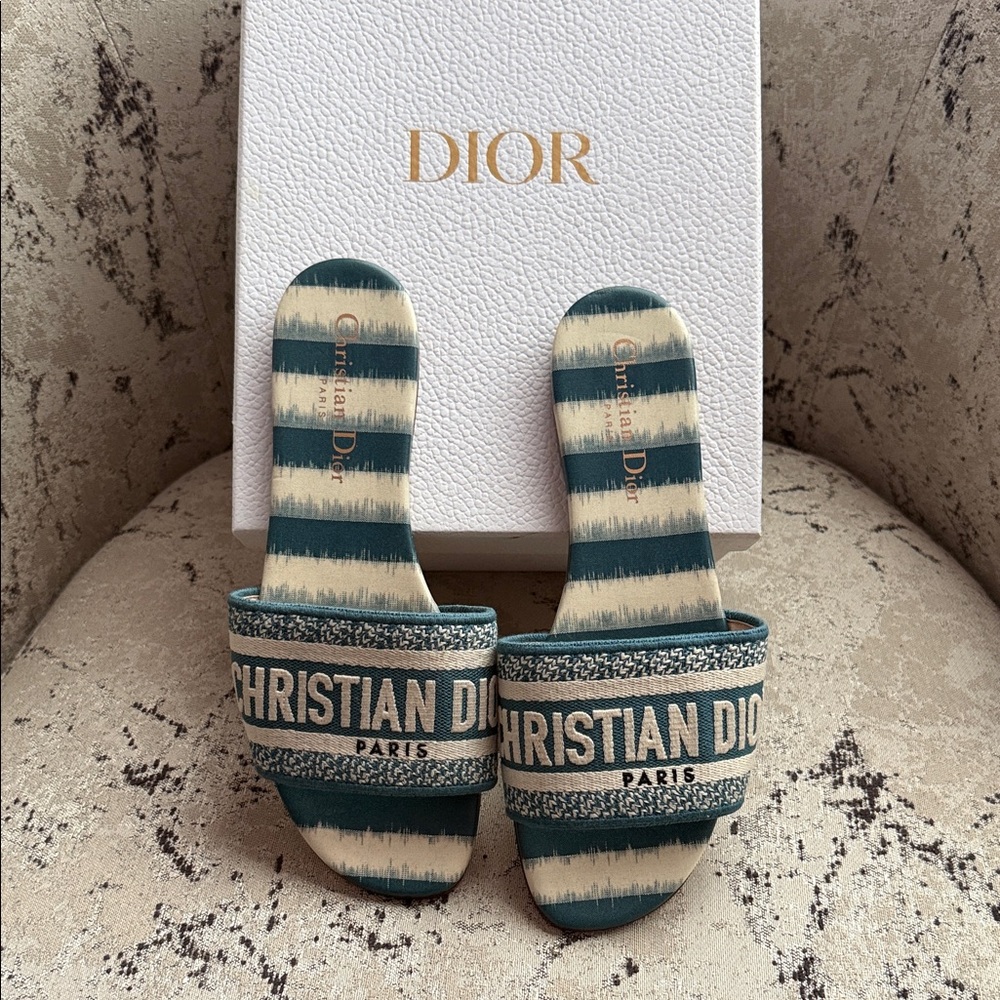 Christian Dior Dway Slides – Deep Ocean